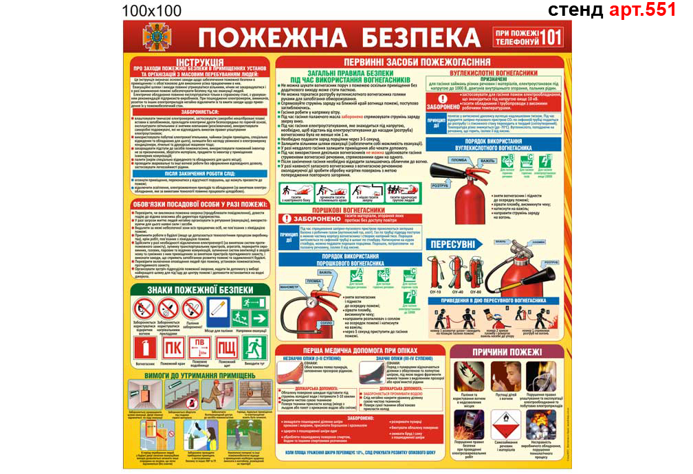 Куточок пожежної безпеки універсальний