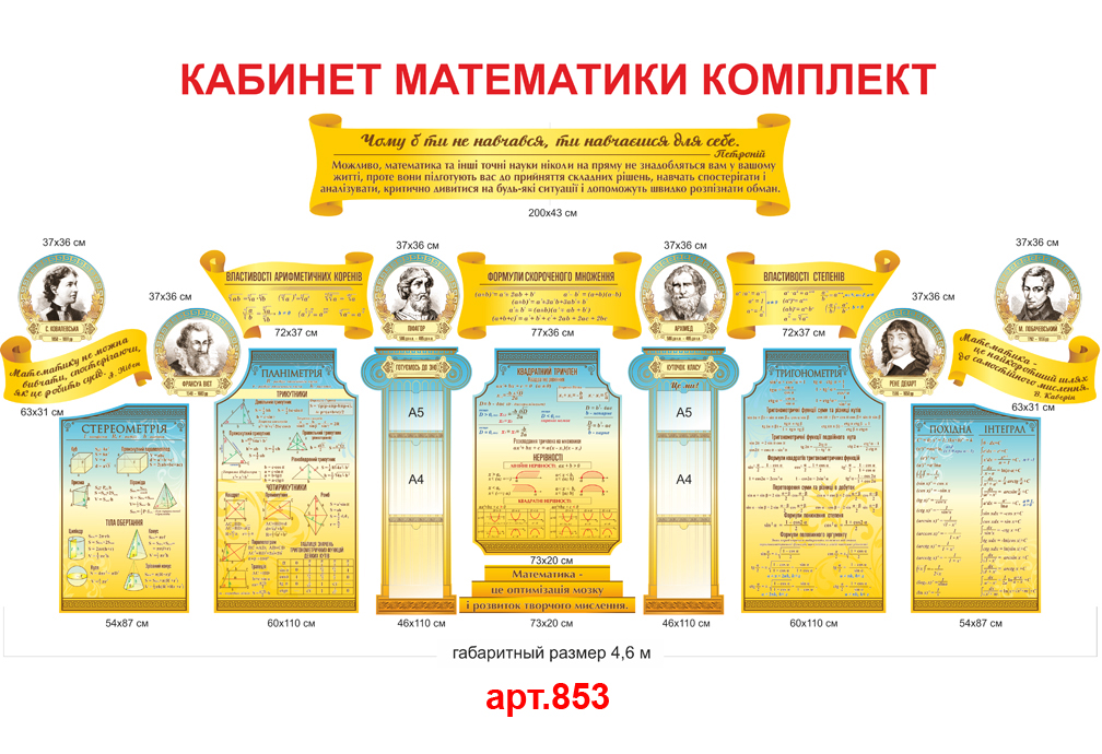 Стенди в кабінет математики в грецькому стилі